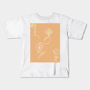 Kite cat pattern Kids T-Shirt